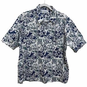 Stitch Hawaiian Men's Camp Shirt  Cotton Floral Print
